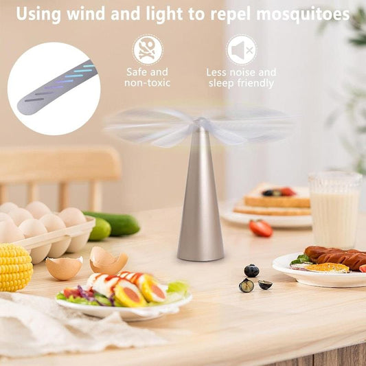 Living Today Shoo-Fly Chemical Free Fly Repellent Fan - Gold Battery Operated - 1 Unit - Auzzistore