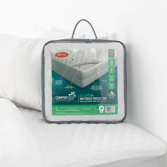 Tontine Comfortech Comfort Plus King Bed Anti Allergy Mattress Protector 1pc - Auzzistore