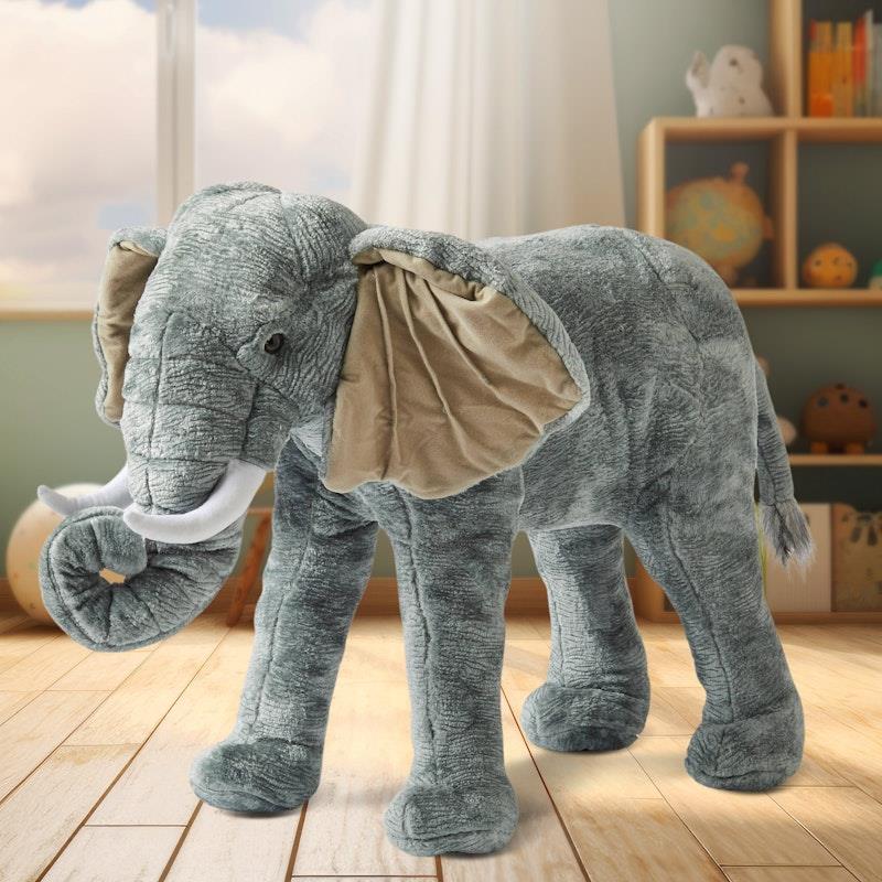 Jiggle & Giggle Large Standing Soft Plush Toy Elephant - 1 Piece