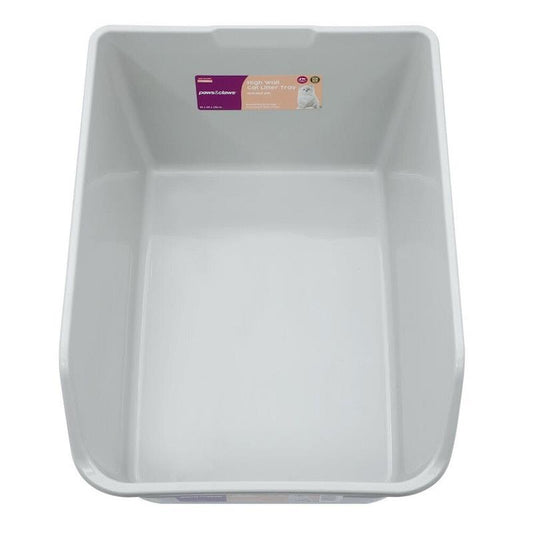 Paws & Claws High Wall Cat Litter Tray - Grey (1pc) – view 2