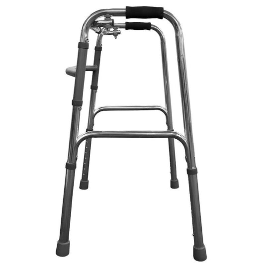 Livingstone Adjustable Folding Walking Frame - Aluminium, 56 cm with Step by Step Function
