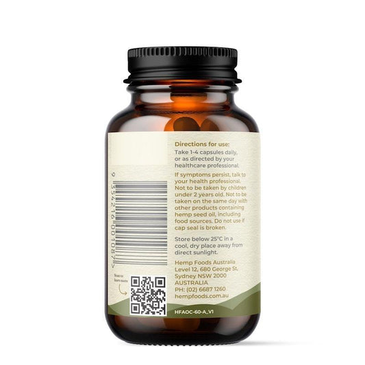 Hemp Foods Australia Plant-Based Omega Capsules - 60 Vegan Capsules