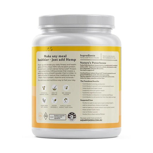 Hemp Foods Australia Organic Hemp Gold Protein - 1.5kg - Auzzistore