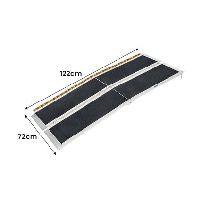 Kartrite 4 Feet High-Grip Aluminium Portable Wheelchair Ramp R03