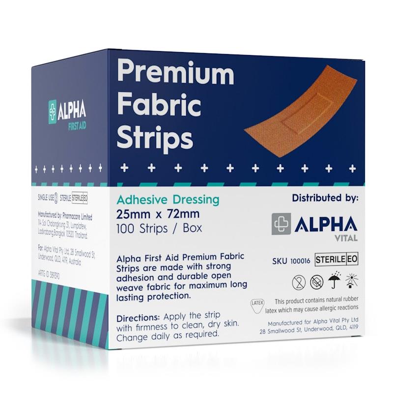 Alpha First Aid Fabric Strips - 100 Pack for Extensive Wound Care-Auzzi Store