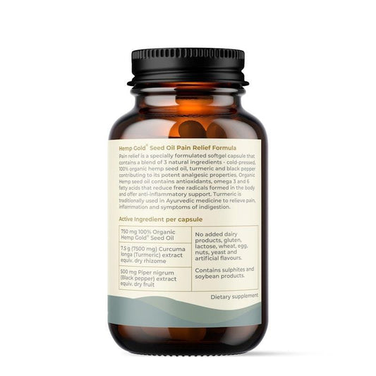 Hemp Foods Australia Pain Relief Capsules - 60 Caps Twin Pack - Auzzistore