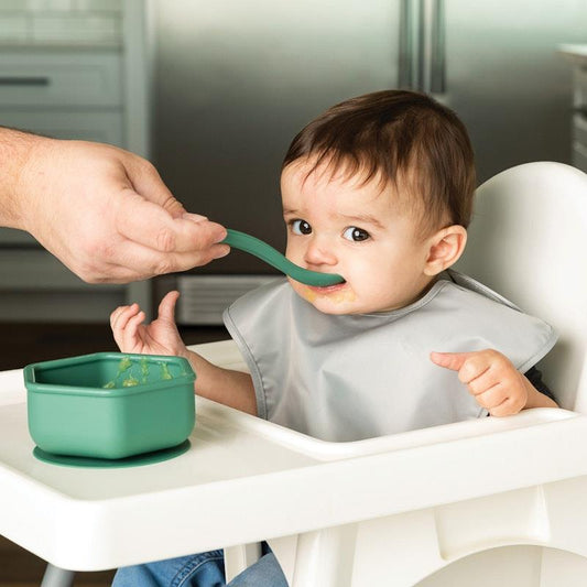 Tiny Twinkle Silicone Suction Bowl - Olive Green (13oz)