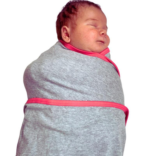 Baby Loves Sleep Koala Hugs Newborn Swaddle Wrap - Cool Grey/Coral One Size – view 2