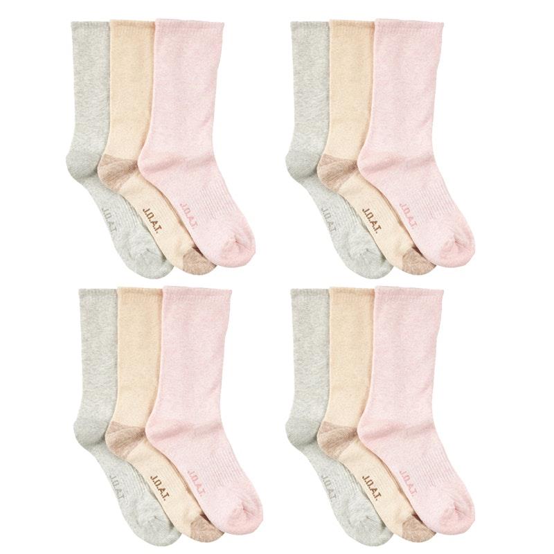 Jack of All Trades 12 Pairs of Women's Top to Toe Comfort Socks - Marle Size 5-10-Auzzi Store
