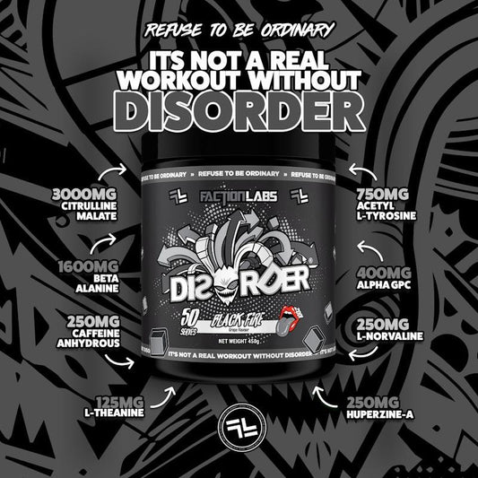 Faction Labs Disorder Original - 50 Serves Black Fire-Auzzi Store