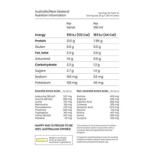 Happy Way I Love You Berry Much Whey Protein Powder 500g - Natural Antioxidant Boost