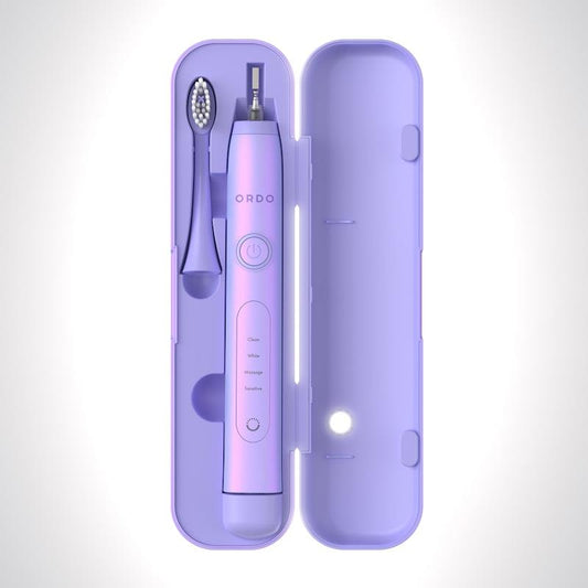 ORDO Sonic+ Toothbrush with Charging Travel Case - Pearl Violet