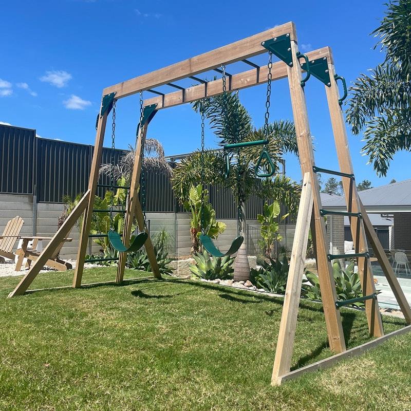 Lifespan Kids Daintree 2-in-1 Monkey Bars & Swing Set - One Size