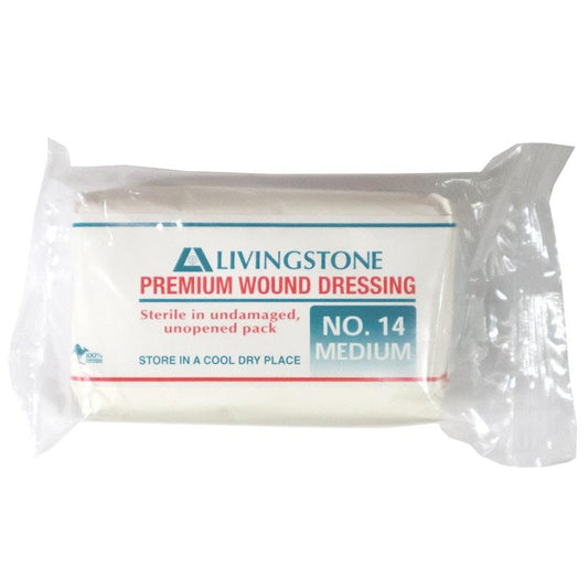 Livingstone Premium Wound Dressing Bandage 14 Sterile - 12 x 4cm Pads, 12 Pieces/Pack-Auzzi Store