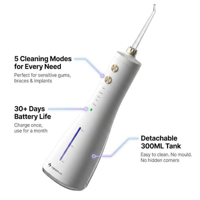 Caremax 200ml Rechargeable Waterproof Water Flosser - 1 Unit