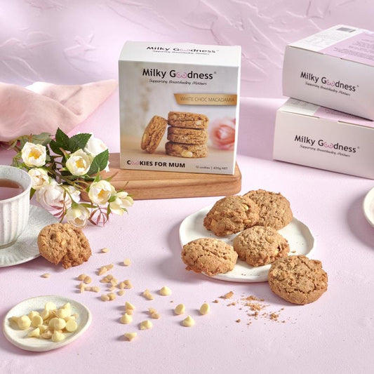 Milky Goodness White Chocolate Chip & Macadamia Lactation Cookies - 12 Pack - Auzzistore