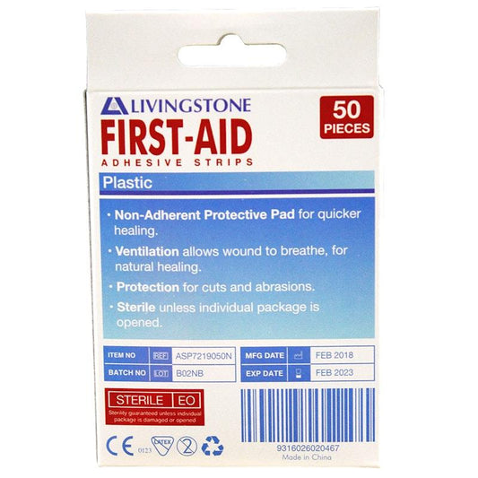 Livingstone Superior Adhesive Recyclable Plastic Strips 72 x 19mm - 50 Pieces/Box-Auzzi Store