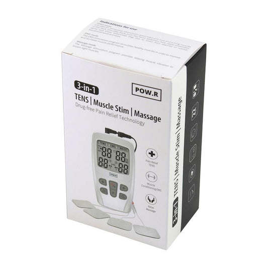 POW.R TENS/EMS Machine - 1 Unit for Pain Relief & Muscle Performance-Auzzi Store