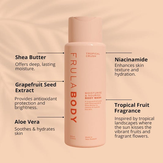 Frula Tropical Crush Body Wash 400ml - Invigorate Your Senses