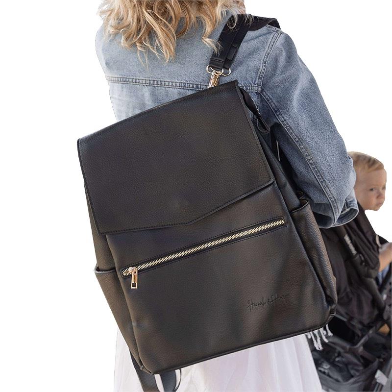 Hannah & Henry Classic Nappy Bag Backpack - Black