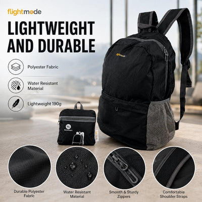 Flightmode 16L Travel Foldable Lightweight Backpack/Daypack 1pc - Perfect for Adventures