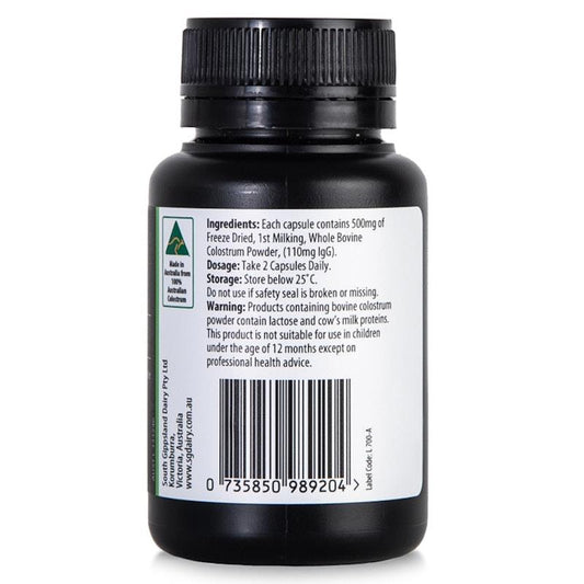 SGD Bio Colostrum Capsules 110mg IgG 60 Capsules
