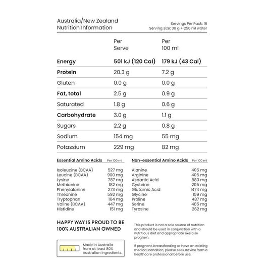 Happy Way Ashy Bines Triple Choc Fudge Whey Protein Powder 500g - Chocolate Lovers' Dream