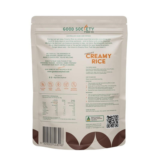 Good Society Food Co. Creamy Rice - Chocolate 1Kg - A Deliciously Nutritious Treat-Auzzi Store