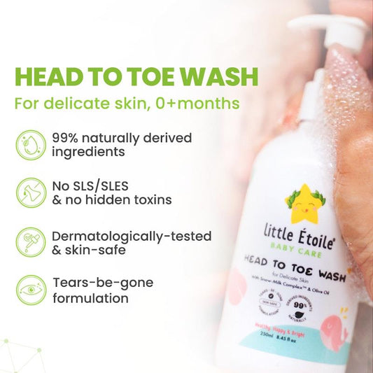 Little Étoile Head to Toe Wash for Delicate Skin (0+ Months) - 250ml