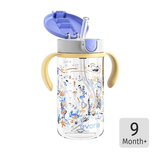 Evorie Tritan Kids Straw Water Bottle Mug 300mL - Under the Sea Design-Auzzi Store