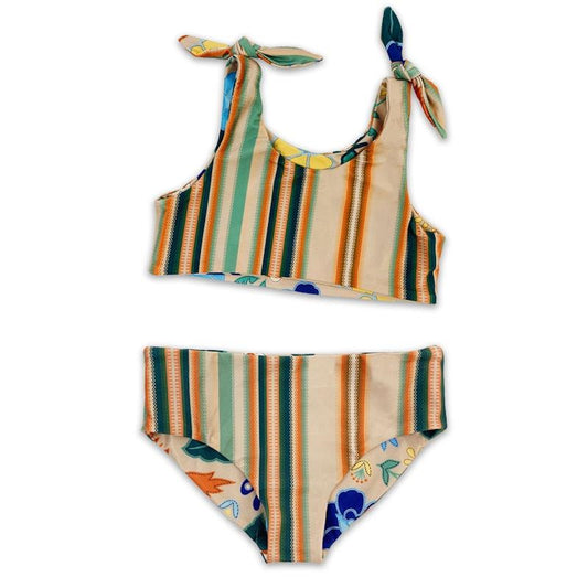 Tyoub Kids Reversible Bikini Phoenix | Serape Stripe (6 Years)