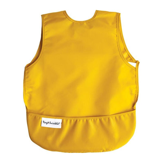 Tiny Twinkle - Mess-Proof Apron Bib 2 Pack - Taupe & Dandelion (6-24M)