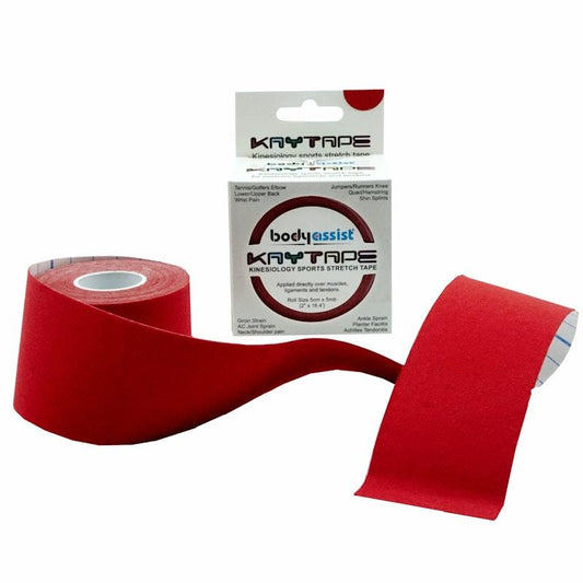 BodyAssist Kaytape Sports-Stretch Tape - 2 Rolls (Red)