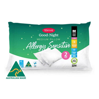 2pc Tontine Good Night Allergy Pillow - Medium Profile Pack