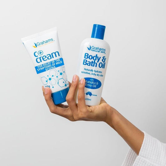 Grahams Natural Itchy Skin Care Pack C+ - Eczema Cream & Bath Oil – view 2