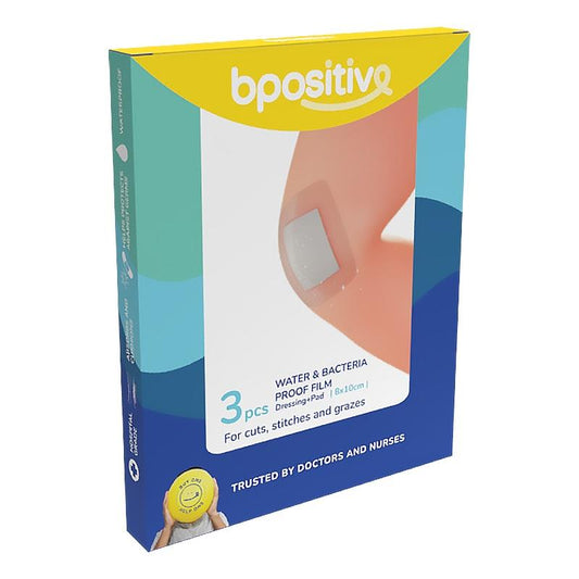 bpositive Waterproof & Bacteria-Proof Dressing Pad 8x10cm - 2 Pack