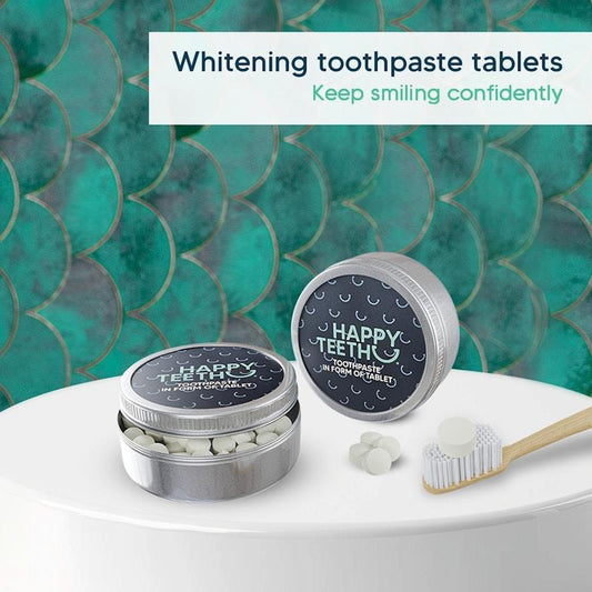 Happy Teeth Remineralising & Whitening Toothpaste Tablets (Fluoride Free) - 60 Tablets-Auzzi Store