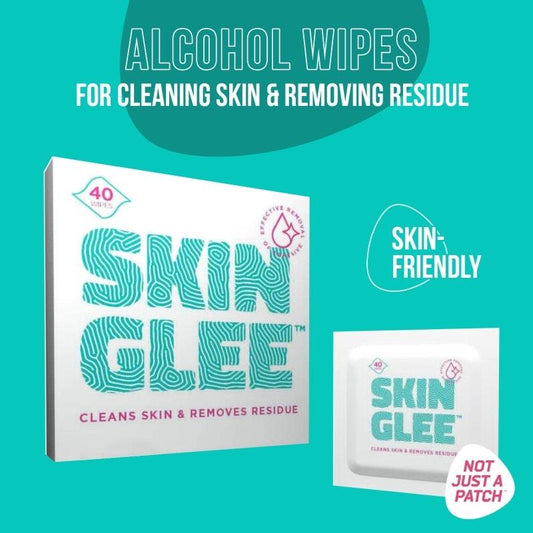 Not Just a Patch Skin Glee Skin Cleansing Wipe Pre-CGM Application 40Pack - Essential Prep for CGM Success