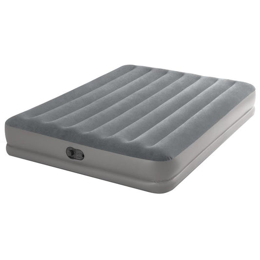 Intex Dura-Beam Prestige Inflatable Airbed with Fastfill USB Pump Gray Queen - Effortless Comfort Anywhere-Auzzi Store