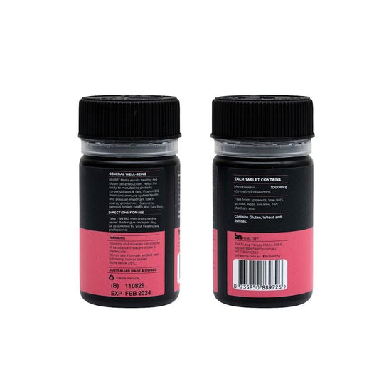 BN Healthy B12 Strawberry - 1000mcg Mecobalamin - 60 Melts