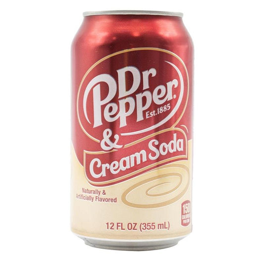 American Cans 355mL Dr Pepper Cream Soda - Unique Flavor 12Pack