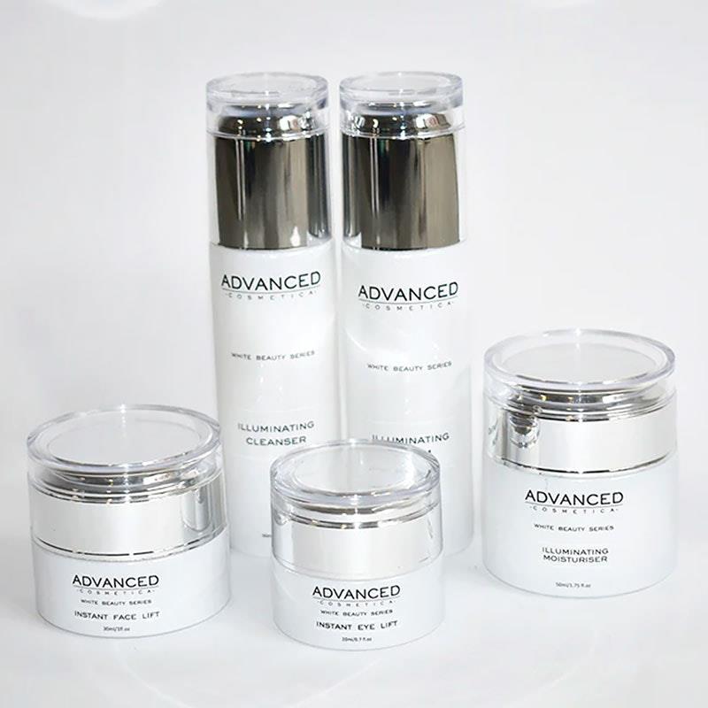 Advanced Cosmetica White Beauty Series Natural Illuminating & Anti-Aging 5 Product Gift Set