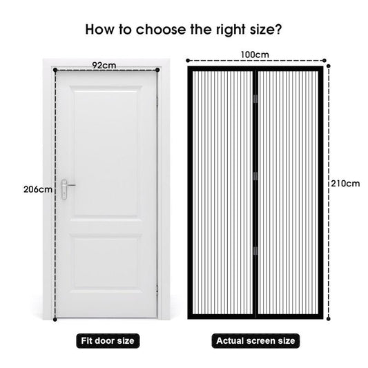 Living Today Instant Fly Screen - Mosquito, Insect, and Bug Free Curtain, 1 Pack-Auzzi Store