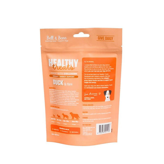 Bell & Bone Healthy Treats for Weight & Energy Support - Duck & Fibre 130g
