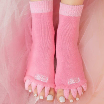 HIGH HEEL JUNGLE The After Party Premium Cotton Toe and Foot Alignment Socks - Pink