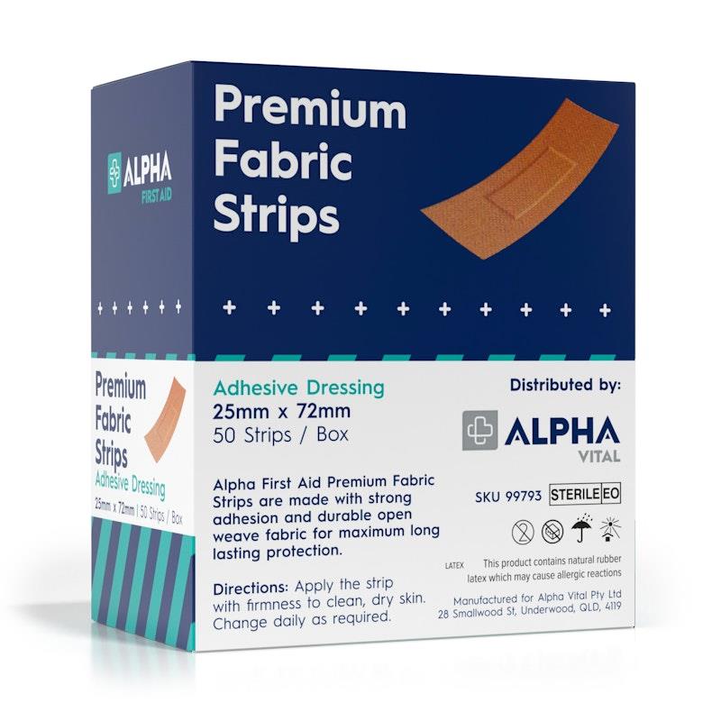 Alpha First Aid Fabric Strips - 50 Pack for Comprehensive Wound Care-Auzzi Store