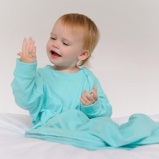 Baby Loves Sleep Hands In & Out 'Cool' Sleep Sack - Cool Mint (Summer) 12+M – view 2 - Auzzistore