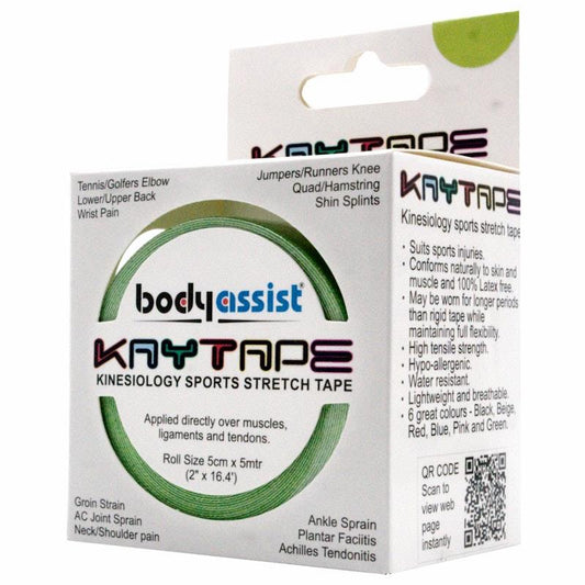 BodyAssist Kaytape Sports-Stretch Tape - 2 Rolls (Green)