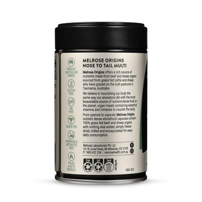 Melrose Origins Multi Grass-Fed Organ Supplement - 120 Capsules