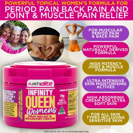 Athelite Infinity Queen Women's Pain Relief & Recovery Cream 70g - 2 Pack